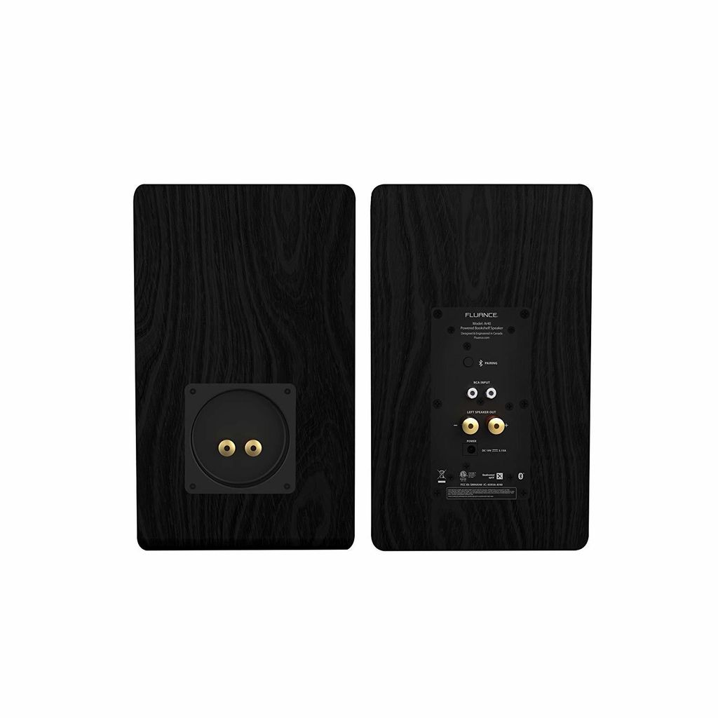 Fluance Ai40 Powered 5in Bookshelf Speakers (Black Ash) TechX