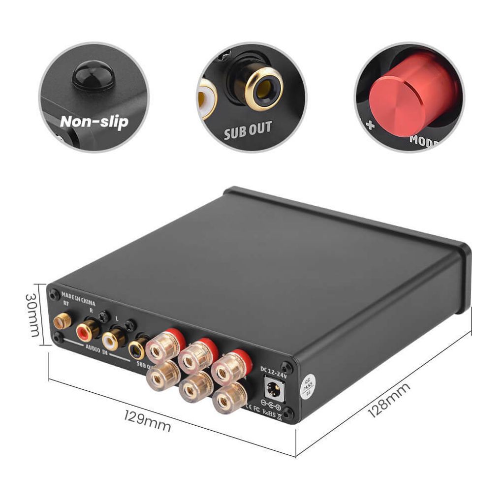 Aiyima B01 Bluetooth Amplifier with Subwoofer Output 4.jpg