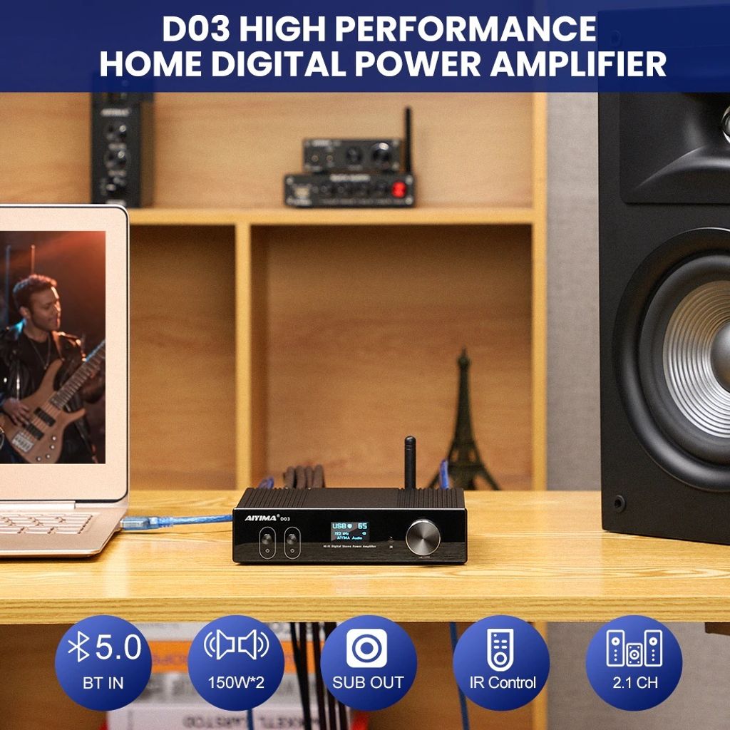 Aiyima D03 Bluetooth Digital Power Amplifier 7.jpg