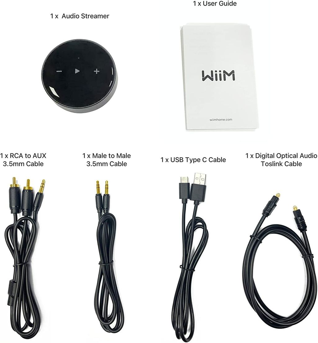 WiiM Mini Wifi Music Player Wireless Audio Streaming Multiroom Stereo  Receiver