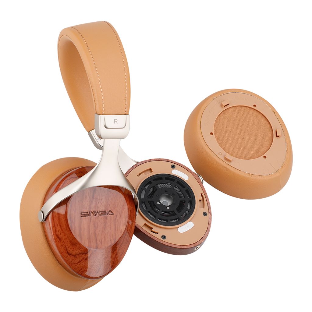 Sivga Robin SV021 Closed-Back Over-Ear Solid Wood HiFi Headphones Rosewood Brown 7