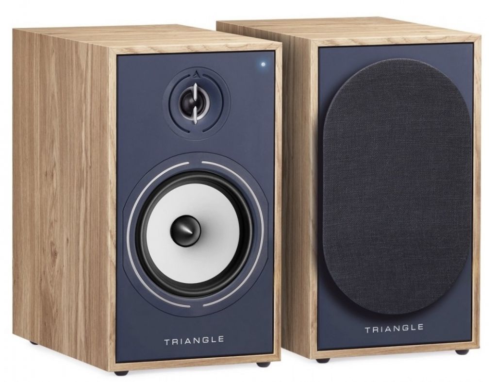 Triangle Borea BR03 BT Wireless Bookshelf Speakers Light Oak Blue