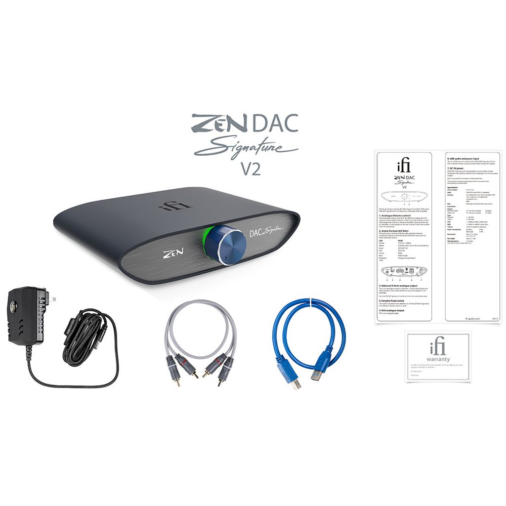 iFi Audio ZEN DAC Signature V2 Package Contents