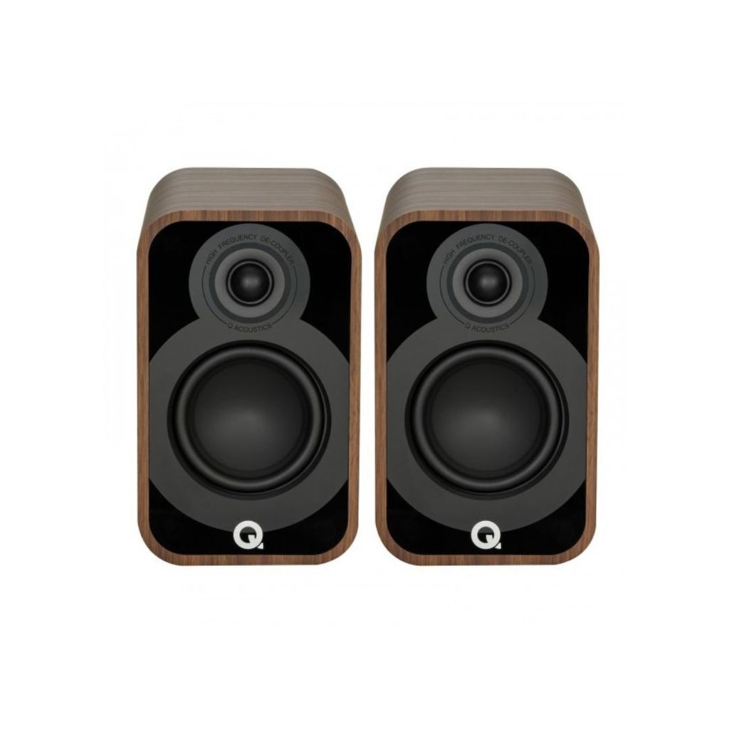 Q Acoustics 5020 Bookshelf Speakers Pair Satin Black - 5" Mid/Bass Driver, 1" Tweeter - Stereo System For Home Theater Entertainment Center, Surround Sound System For TV/Record Player
