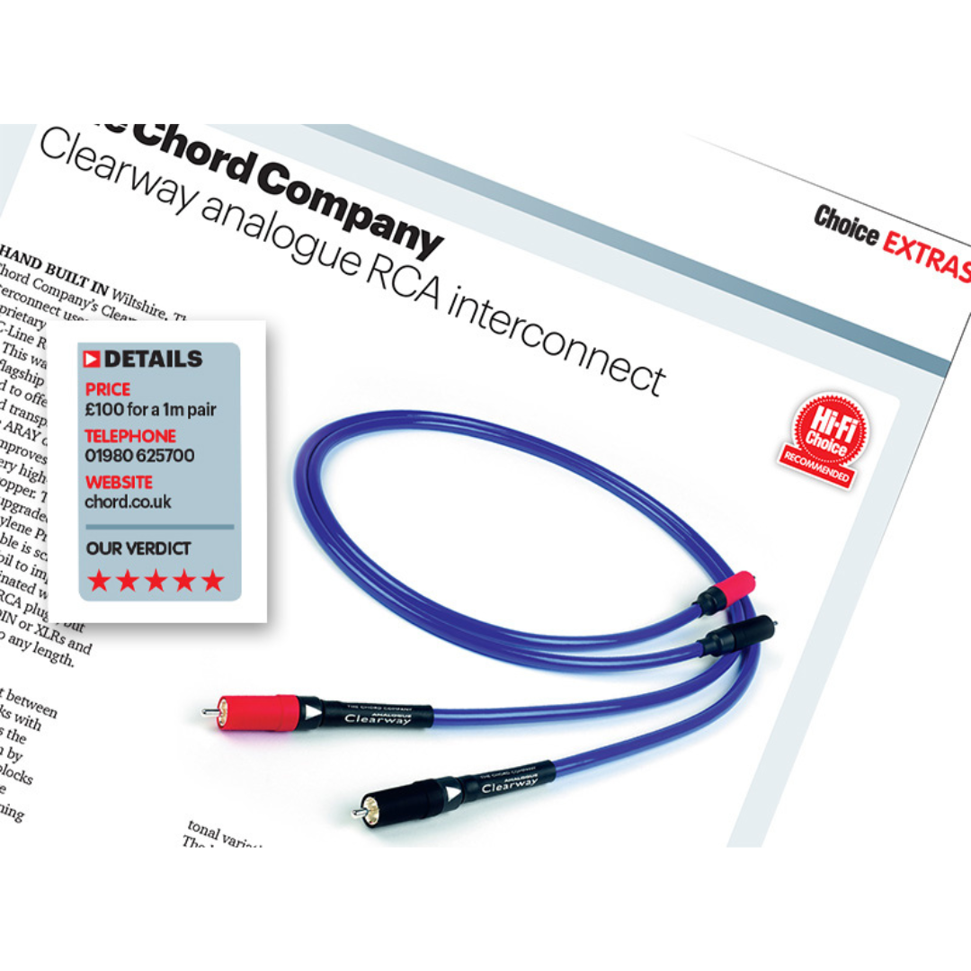 Chord Clearway Analogue RCA Interconnect 1m (3)