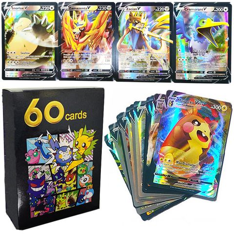60 Pcs/Box Pokemon V Cards Vmax English Game Card Booster Box AS005