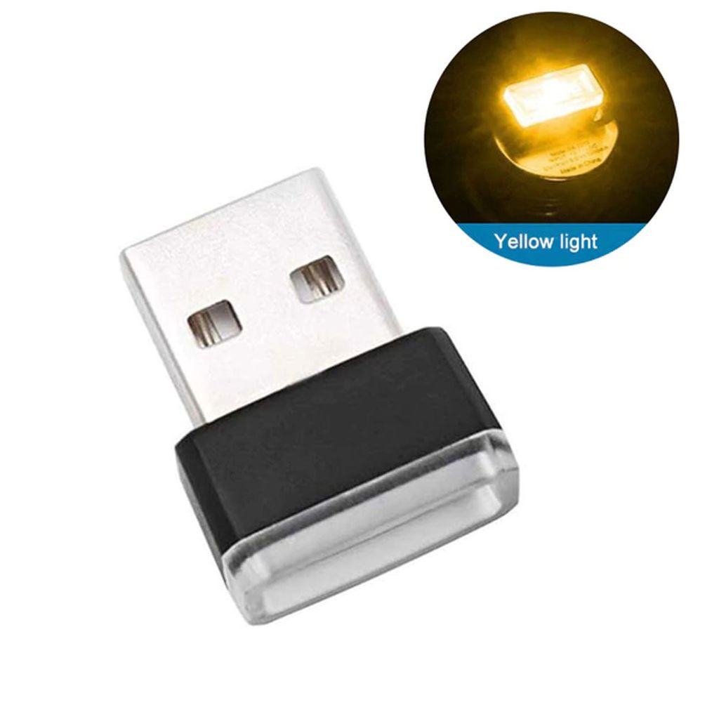 Mini USB Light LED Modeling Car Ambient Light Neon Interior Light Car Jewelry (7 kinds of light colors) CM4