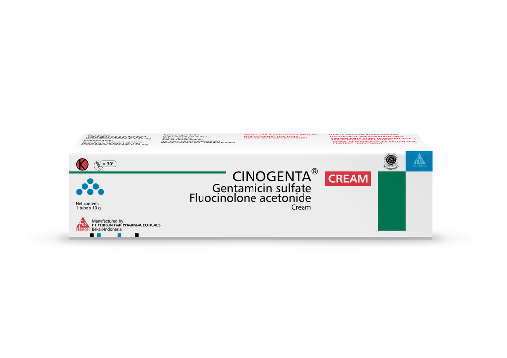 CINOGENTA CR 10G Topical Anti-Infectives with Corticosteroids FREE SHIPPING