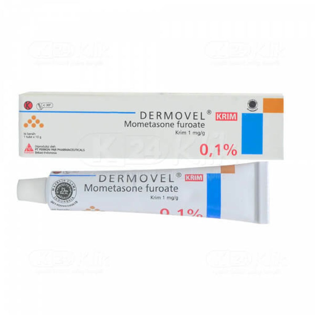 DERMOVEL Mometasone furoate 0.1% Cream 10gr To relieve inflammation and itching in corticosteroid-responsive FREE SHIPPING