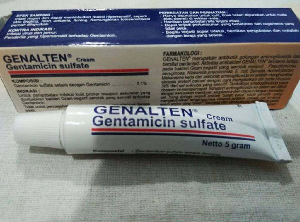 GENALTEN Gentamicin Sulfate Cream 5gr Primary and secondary skin infections are caused by sensitive aerobic gram-negative bacteria FREE SHIPPING
