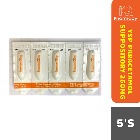 Ysp Paracetamol Suppository 250mg 5 S Faz2u Store