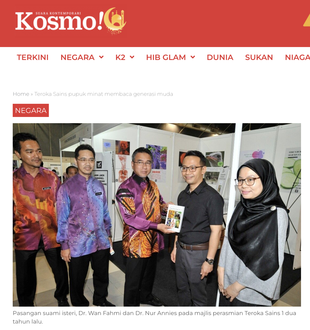 Teroka Sains Pupuk Minta Membaca Generasi Muda - KOSMO!