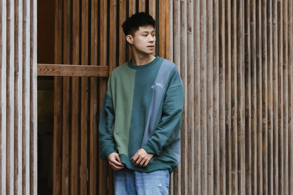 WODEN 2023 Fall & Winter Patchwork LOGO Sweatshirt