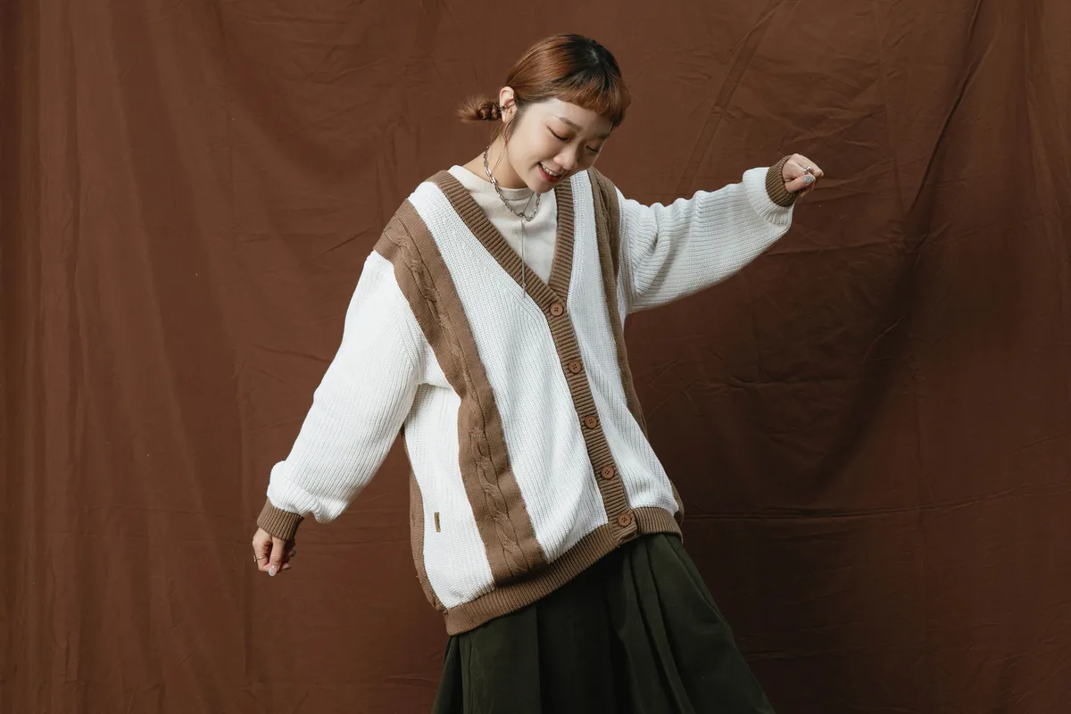 WODEN 2023 Fall & Winter Patchwork Cardigan