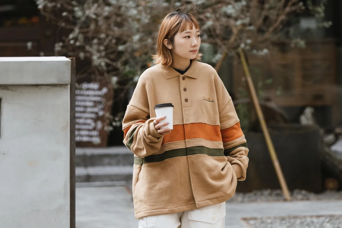 WODEN 2023 Fall & Winter Patchwork Polo Shirt