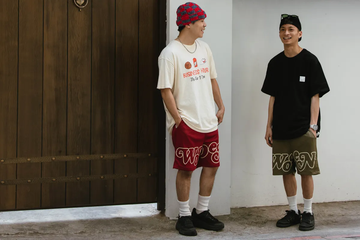 WODEN 2023 Spring & Summer IVY Font Basketball Shorts