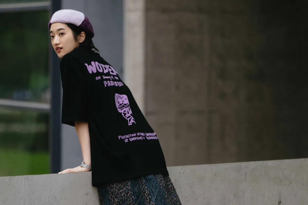 WODEN 2023 Spring & Summer Flock printing earth tee