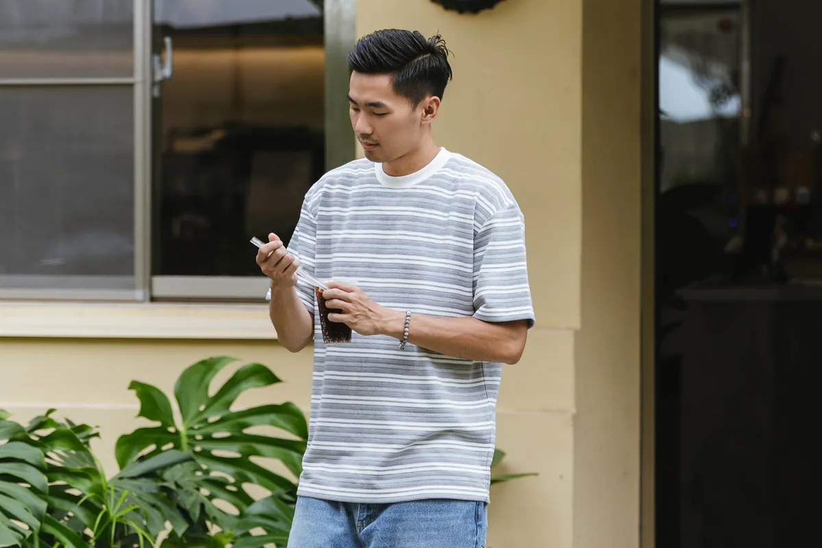 WODEN 2023 Spring & Summer Bump Striped tee