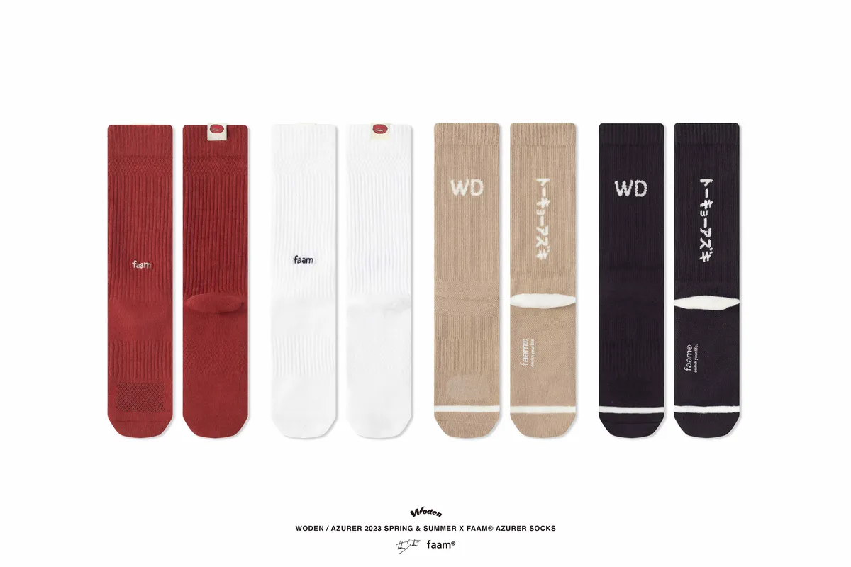 WODEN / Azurer 2023 Spring & Summer X faam® Azurer Socks