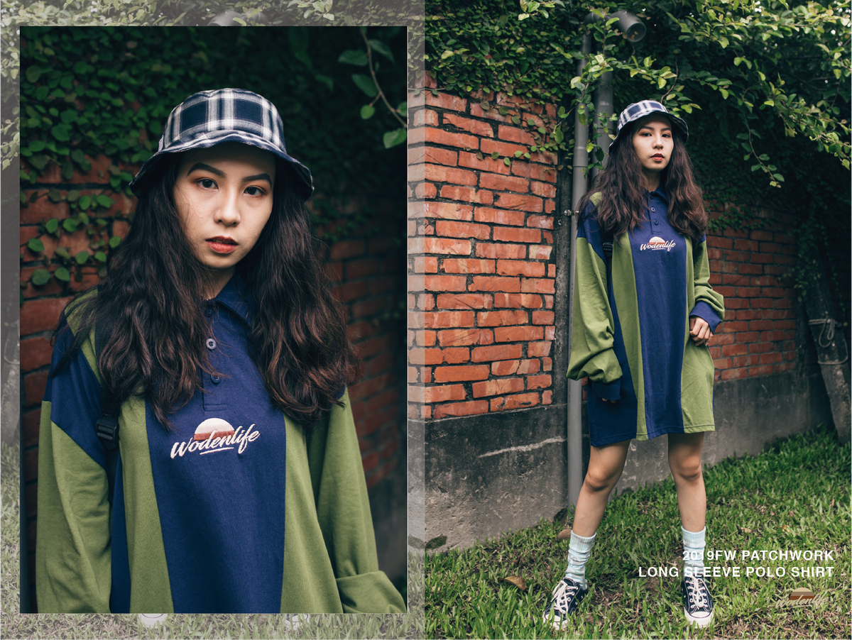 WODEN 2019-20 F/W Patchwork Long Sleeve Polo Shirt
