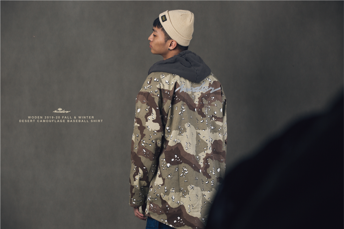 WODEN 2019-20 F/W Desert camouflage Baseball shirt