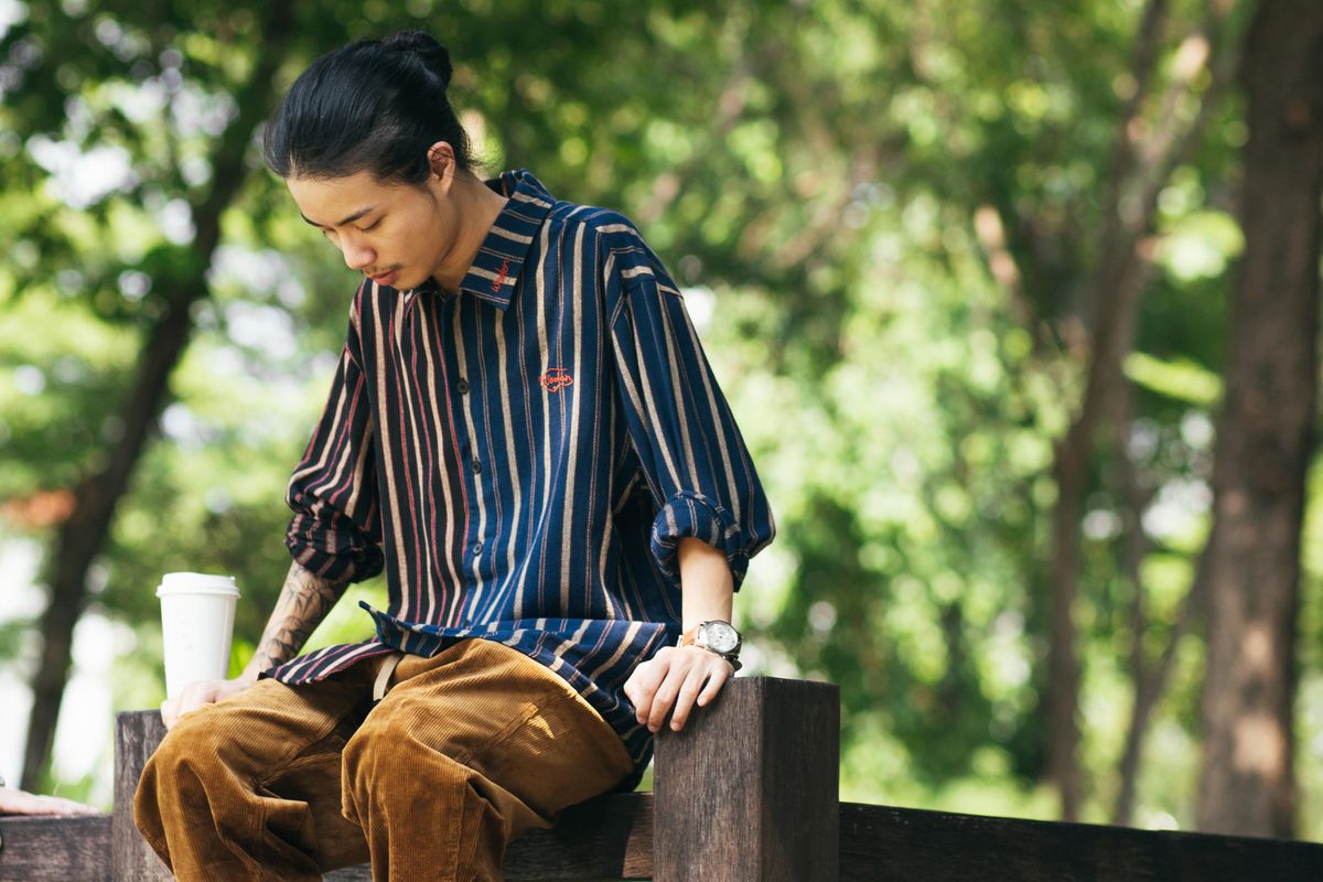WODEN 2020-21 FALL & WINTER PATCHWORK STRIPE SHIRTS