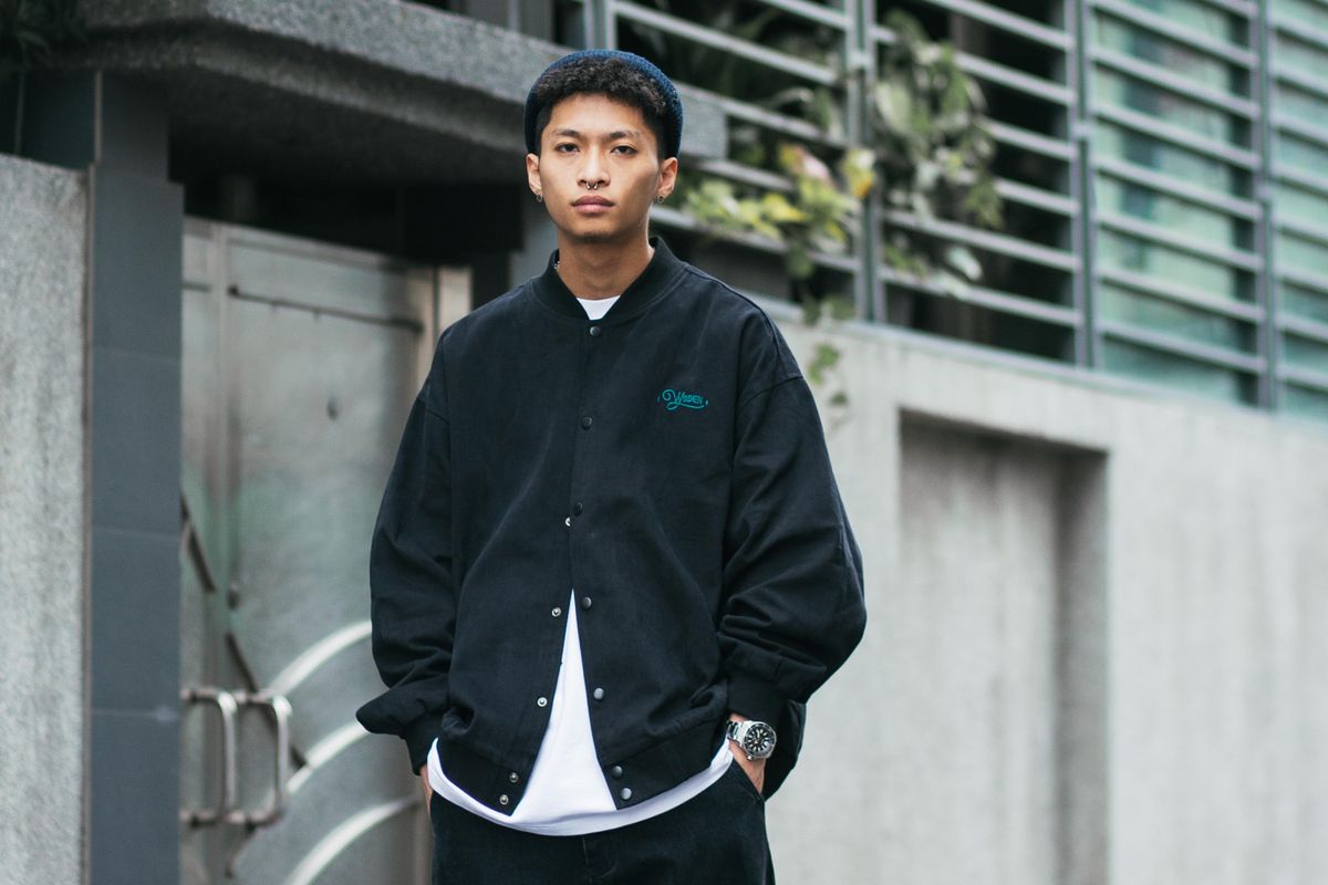 WODEN 2020-21 FALL & WINTER Electric Embroidery Letterman Jacket