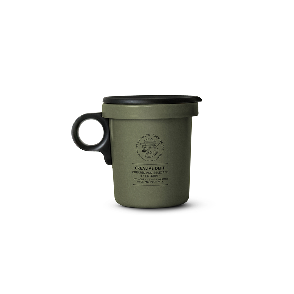 Filter017 X Ovject Enamel Hook Mug 軍綠 卡其 Woden Filter017 X Ovject Enamel Hook Mug 軍綠 卡其 Woden