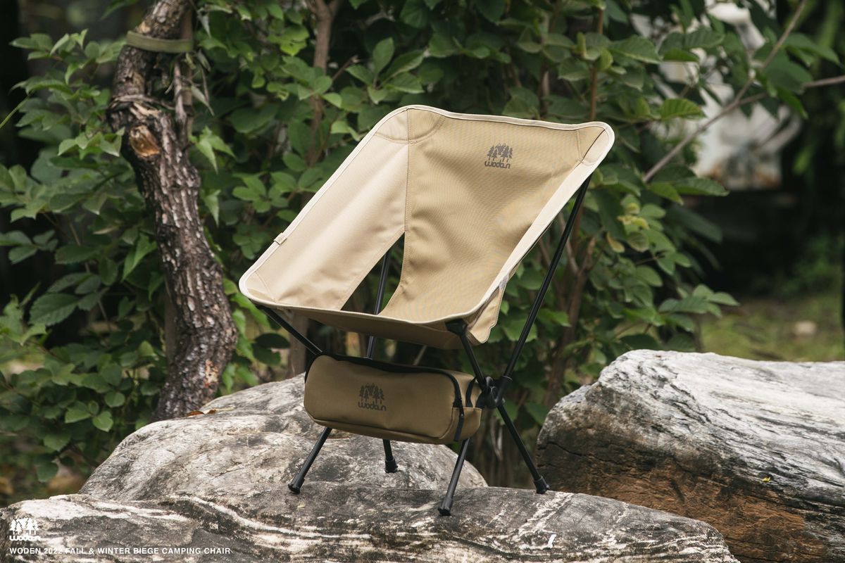 WODEN 2022 Fall & Winter Biege Camping Chair