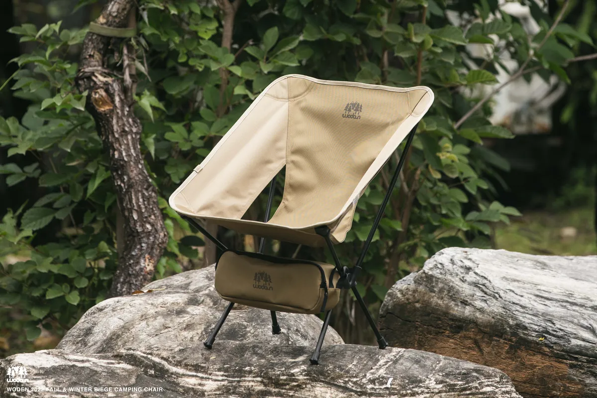 WODEN 2022 Fall & Winter Biege Camping Chair