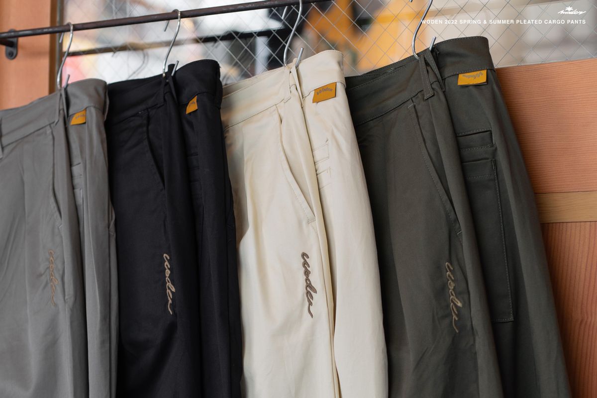 WODEN 2022 Spring & Summer Pleated Cargo Pants
