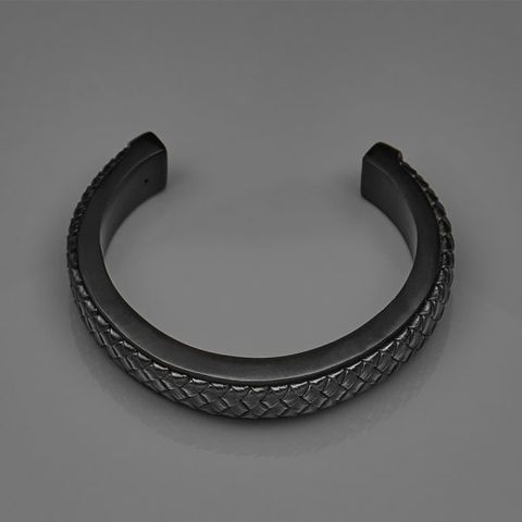 C型编织皮革手环黑色2-600x600.jpg