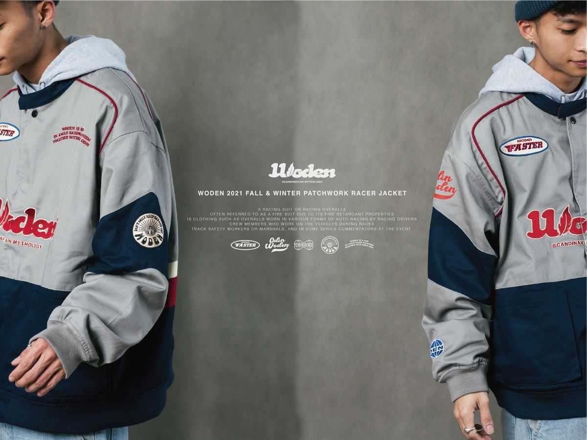 WODEN 2021 FALL & WINTER PATCHWORK RACER JACKET