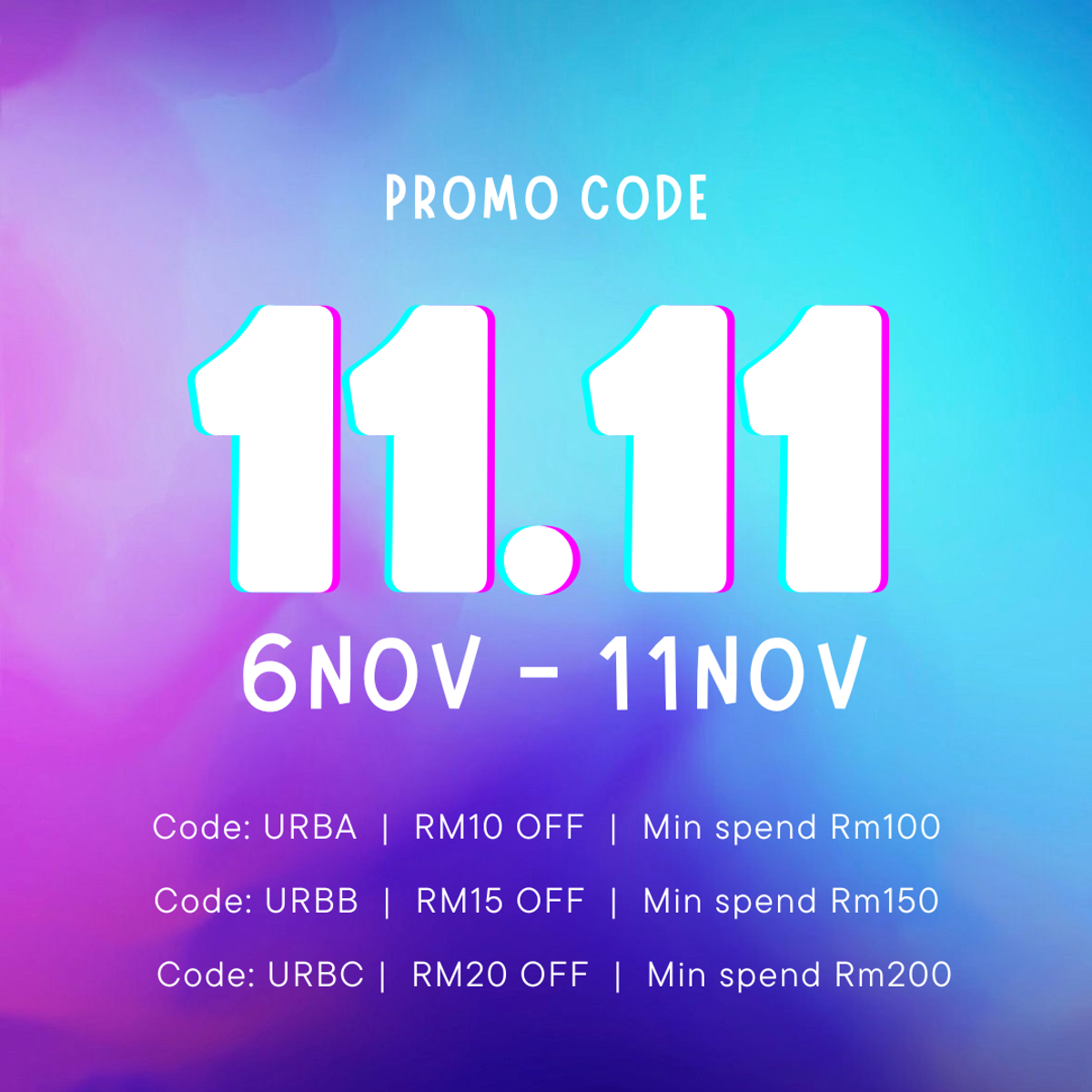 11.11 Special Promo Code