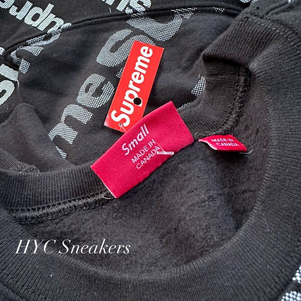 SUPREME 滿版LOGO 大學TEE 長袖衛衣潮牌上衣SIZE : S – HYC Sneakers