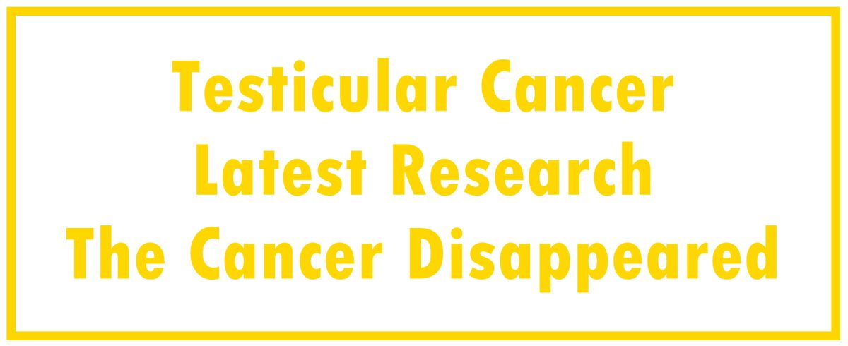 Testicular Cancer: Latest Research | The Cancer Disappeared