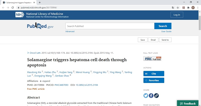 04_Solamargine apoptosis_8_01.jpg के माध्यम से हेपेटोमा कोशिका मृत्यु को ट्रिगर करता है