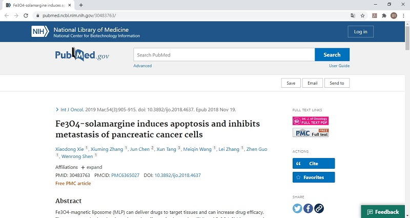 01_Fe3O4-solamargine inducerer apoptose og hæmmer metastase af kræftceller i bugspytkirtlen_8_01.jpg