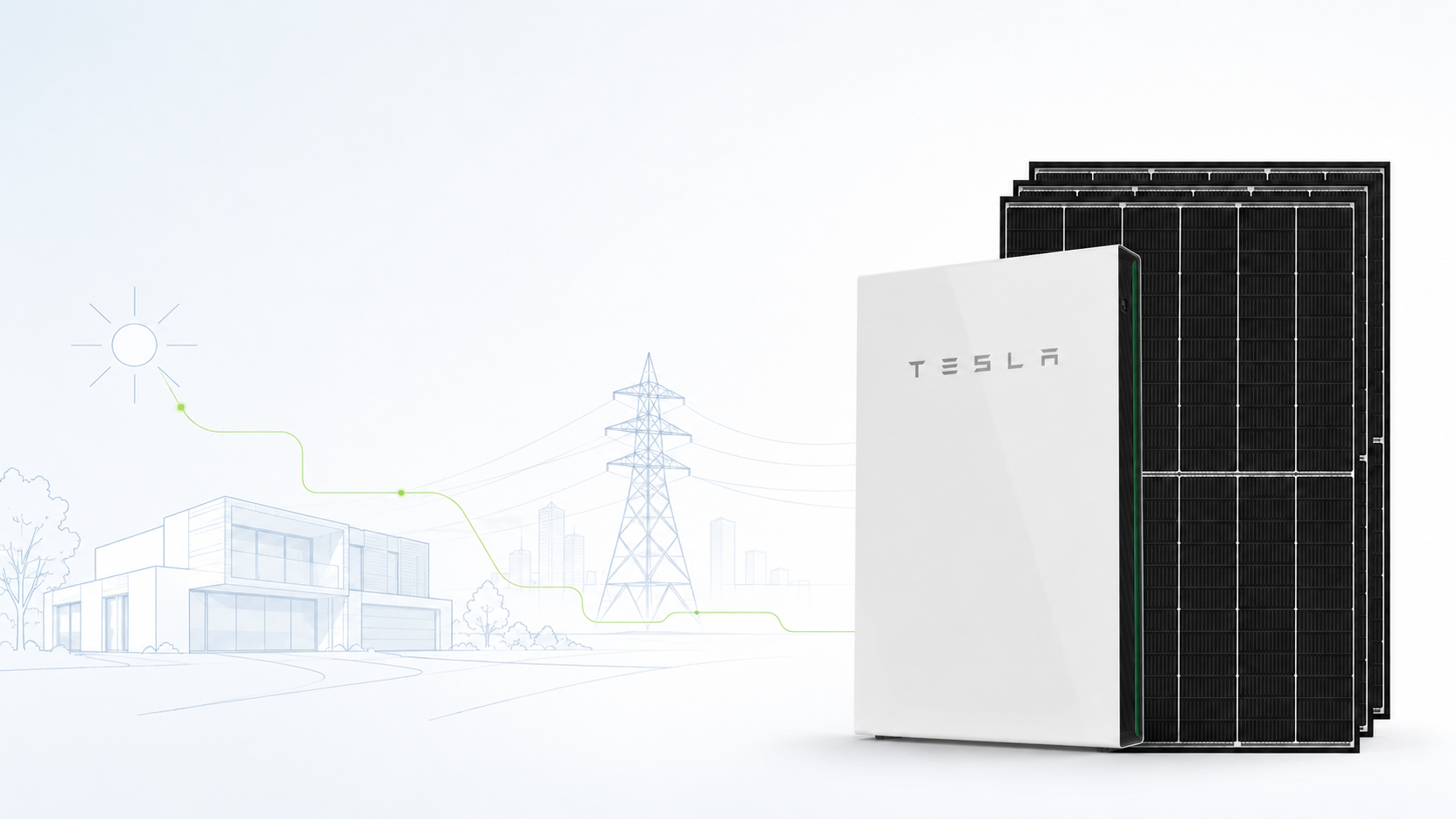 Tesla Powerwall 搭配 4KWp 太陽能防災微電網方案主視覺 - DEPower 崧象智能台灣認證安裝