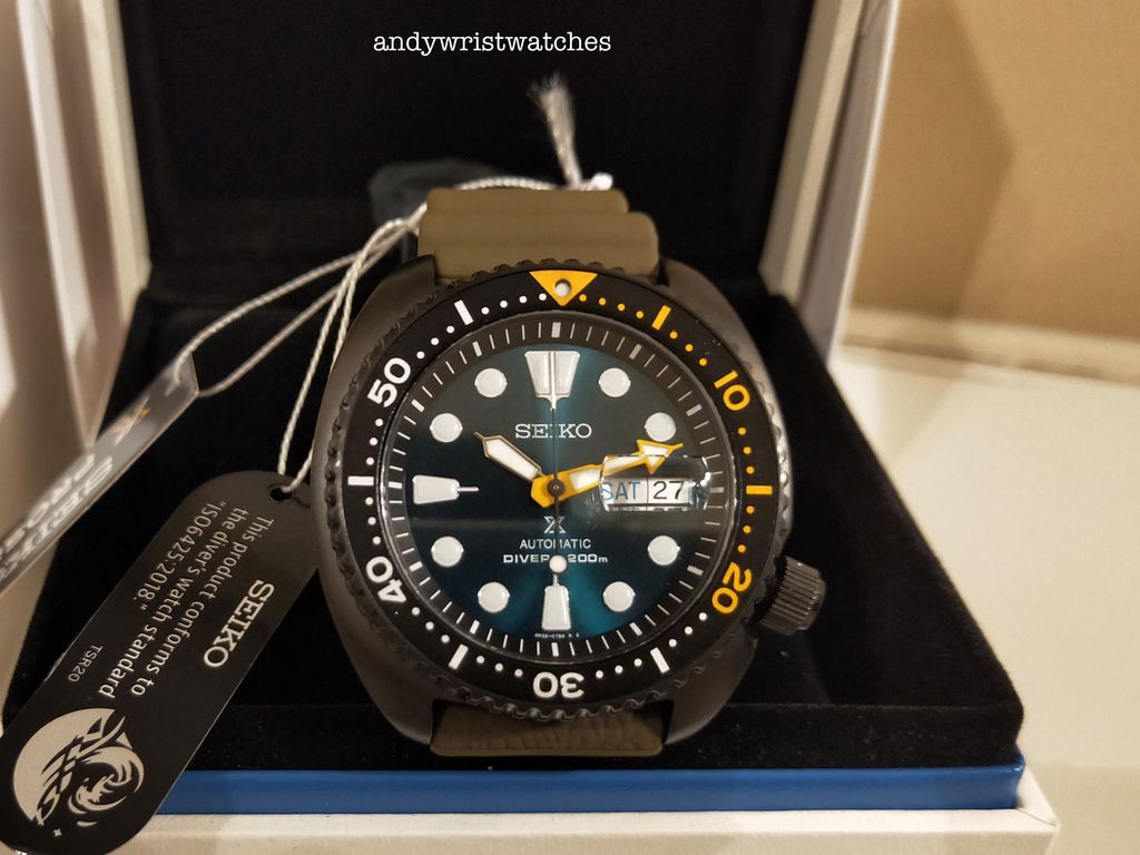 Seiko Prospex Turtle "Sea Grape" Limited Edition SRPD45K1 –  andywristwatches & s-he earrings