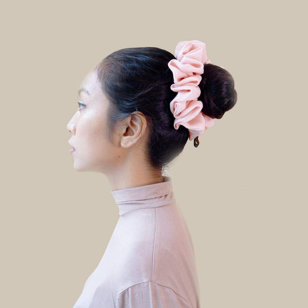 Scrunchy Textured Satin Peach 2.jpg