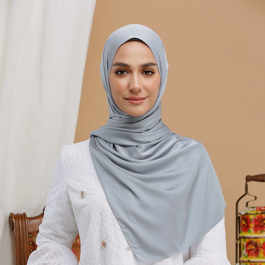 Ermani Satin Dusty Blue 1