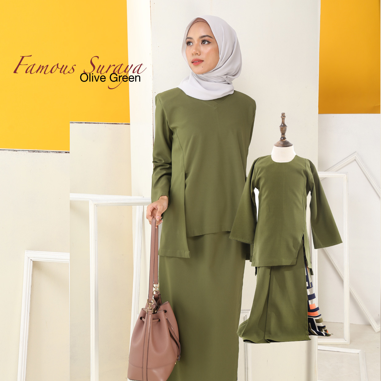 Olive baju green raya Review [BAJU