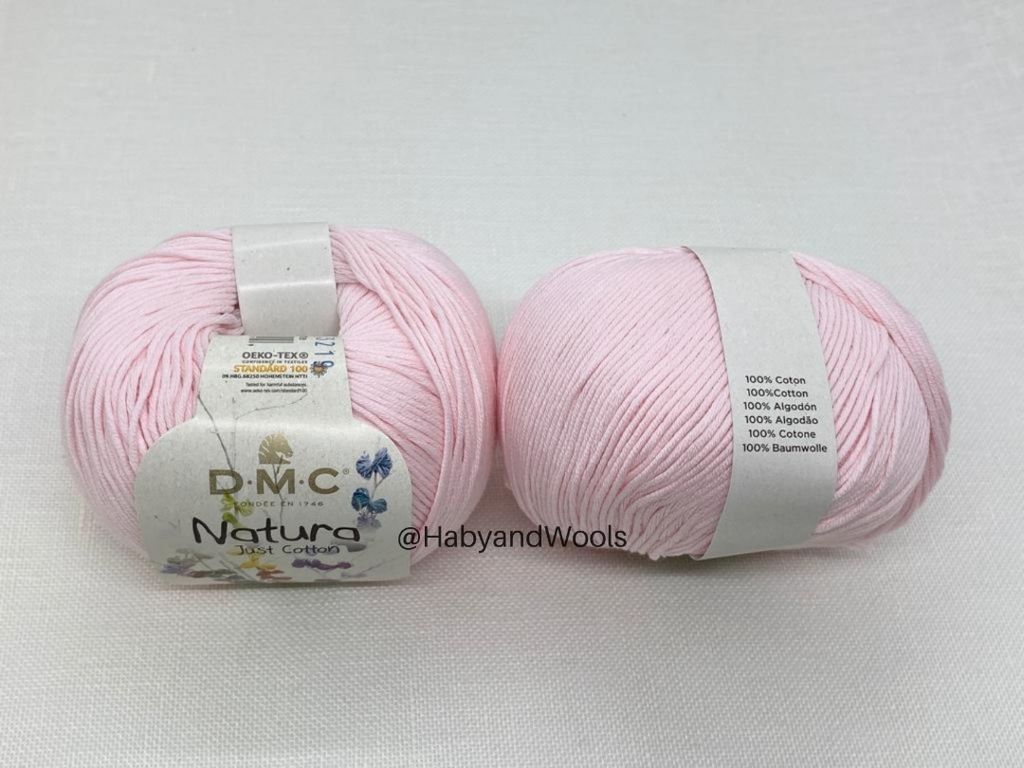 DMC Natura Just Cotton Crochet Knitting Yarn - 50g - Rose Layette (N06)