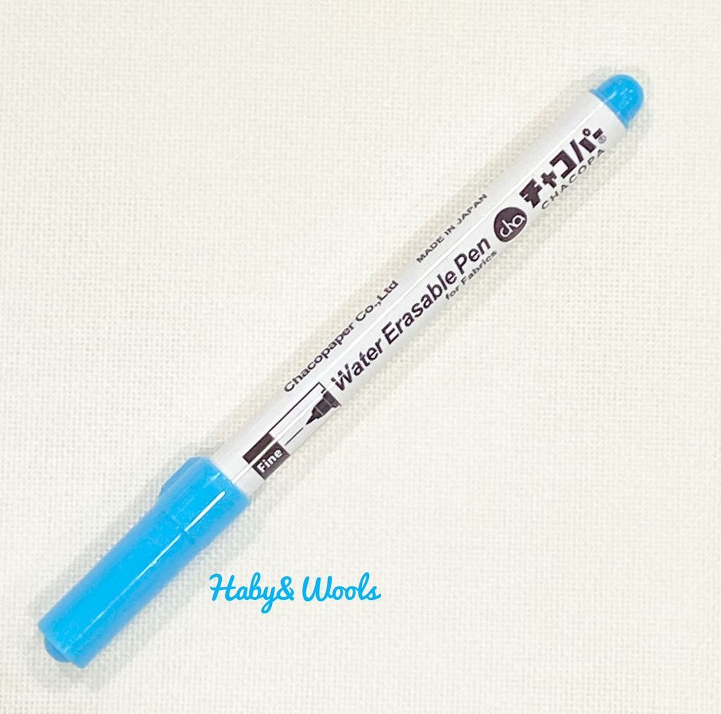 Chacopen Blue Water Soluble Dual Tip Pen With Eraser – The Quilted Cow