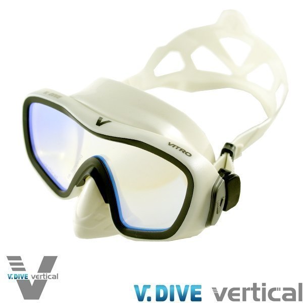 V-Dive白金版_M103W VITRO MASK時尚鑽石白矽膠(UV偏光鏡面鏡片) – 台灣潛水