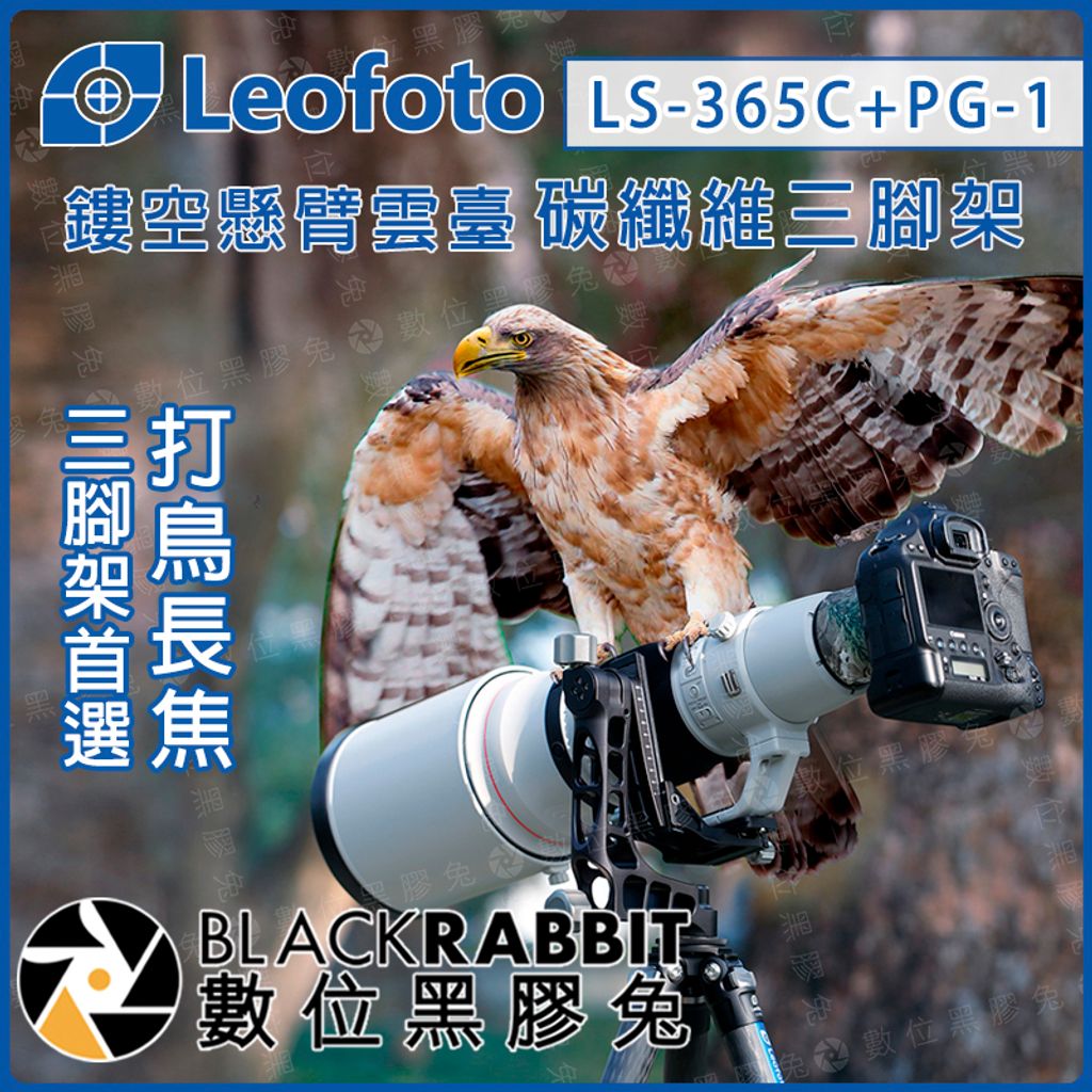 LEOFOTO 徠圖 LS-365C PG-1 鏤空懸臂雲臺 碳纖維三腳架