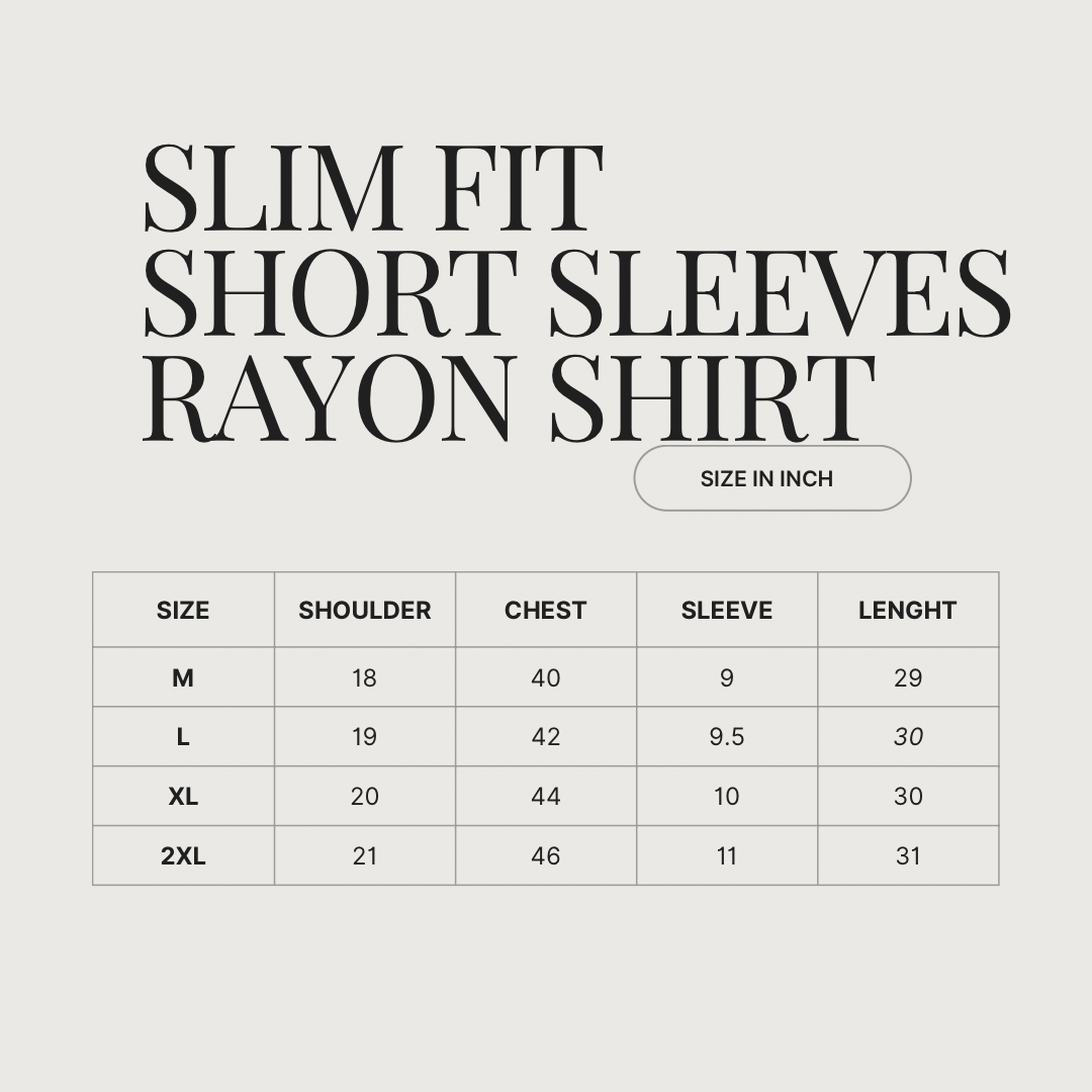 SLIM FIT SHORT SLEEVES RAYON SHIRT