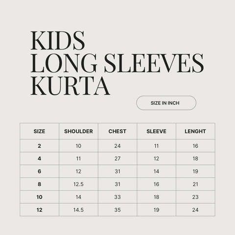 KIDS LONG SLEEVES KURTA