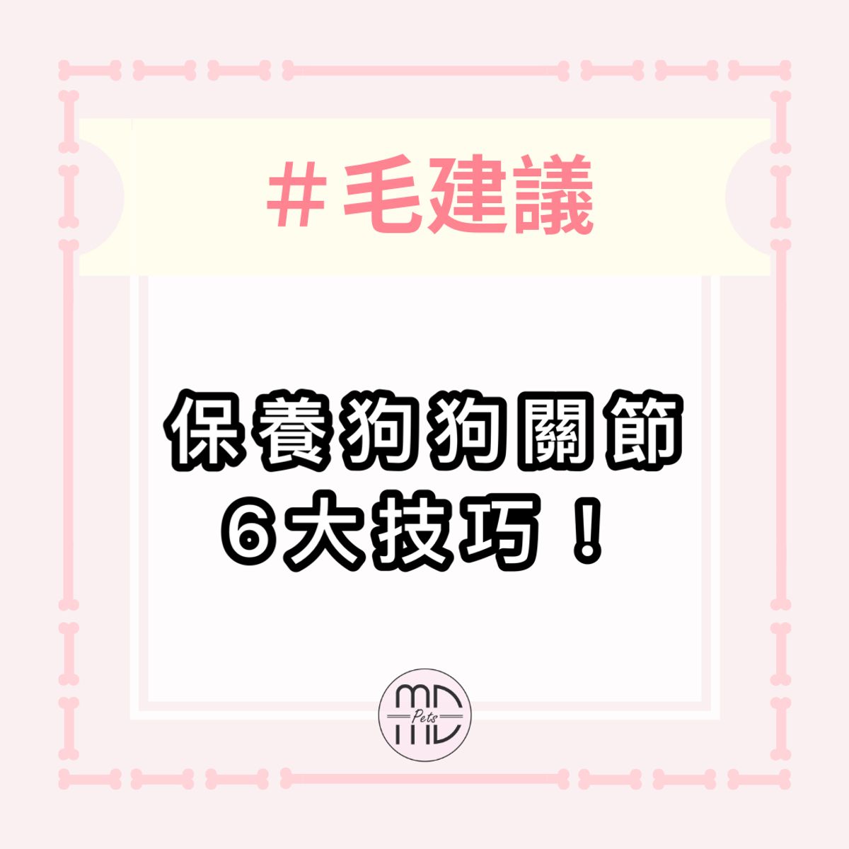 #毛建議|保養狗狗關節的6個技巧!